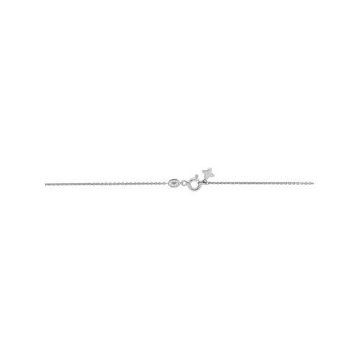 Splendour Sterling Silver Four-Point Star Necklace 100cm-