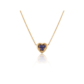 Open Heart mini επίχρυσο 18Κ κολιέ με Lapis Lazuli-