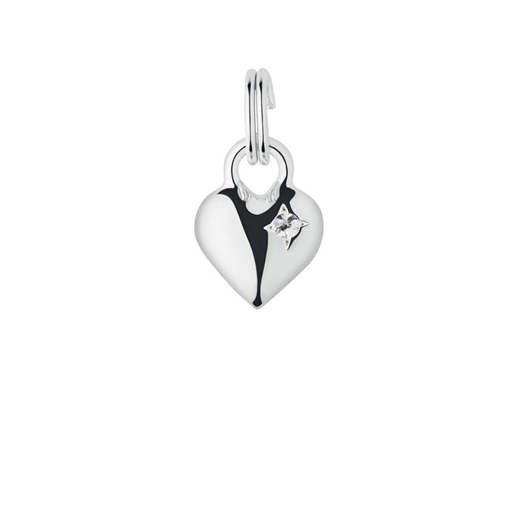 Charm mini Καρδιά από ασήμι με Ζαφείρι-