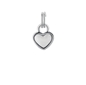 Charm mini Καρδιά από ασήμι με Φίλντισι-