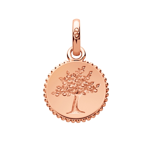 Amulet charm Το δέντρο της Ζωής από ασήμι με ροζ επιχρύσωση-