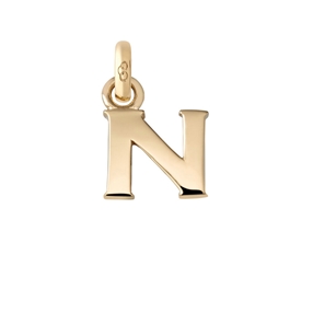 Χρυσό Charm 18Κ με το γράμμα N-