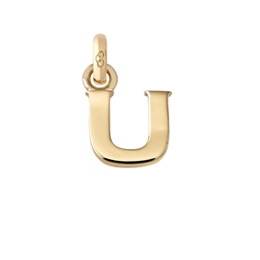 Χρυσό Charm 18Κ με το γράμμα U-