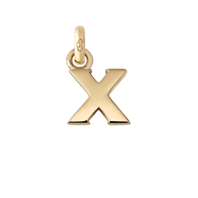 Χρυσό Charm 18 καρατίων με το γράμμα X-