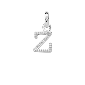 Charm μικρό γράμμα Z από ασήμι με διαμάντια-