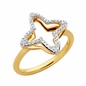Splendour επίχρυσο δαχτυλίδι με διάτρητο αστέρι και διαμάντια - 50-