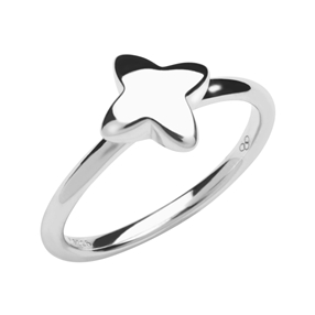Splendour ασημένιο δαχτυλίδι με αστέρι - 54-