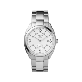 Brompton Mens Stainless Steel Bracelet Watch With White Dial-